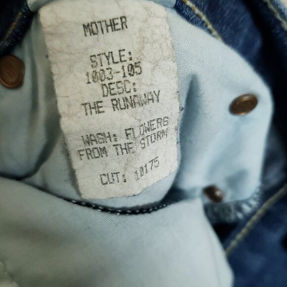 MOTHER Denim The Runaway Flare Low Rise Jeans in Flowers from the Storm Size 30 - Picture 7 of 11